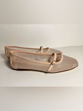 Talbot’s Women’s Mesh Mary Jane Flats in Blush Pink, Size 8
